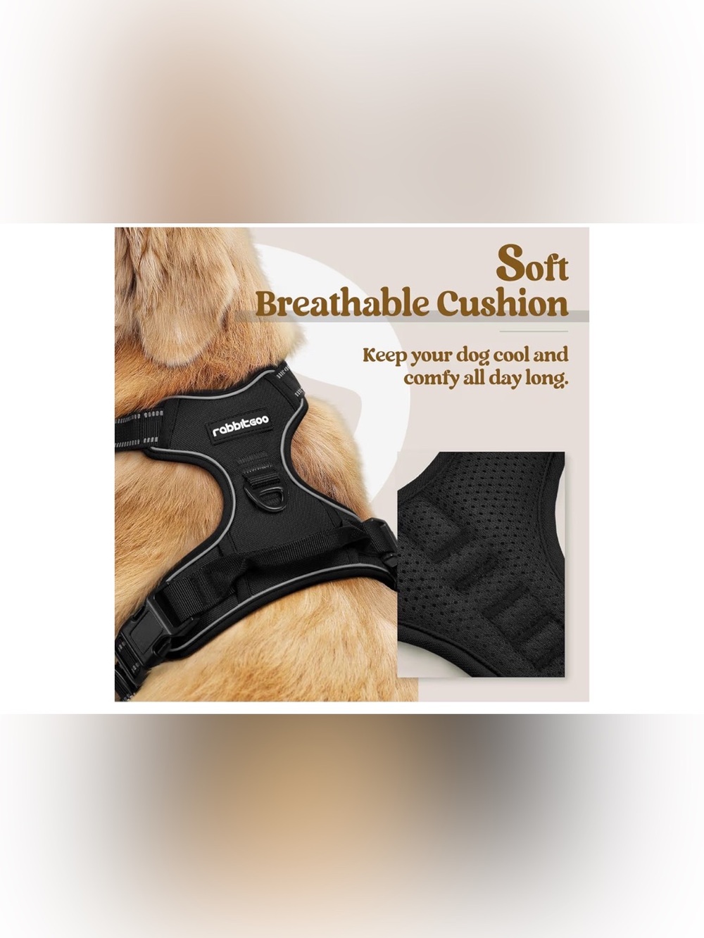 Dog Harness with 2 Leash Clips No-Pull Reflective Vest Size - Open Box - Large - Picture 2 of 9